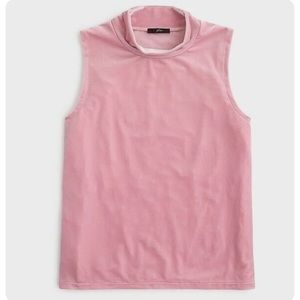 J. Crew mock turtle neck velvet tank